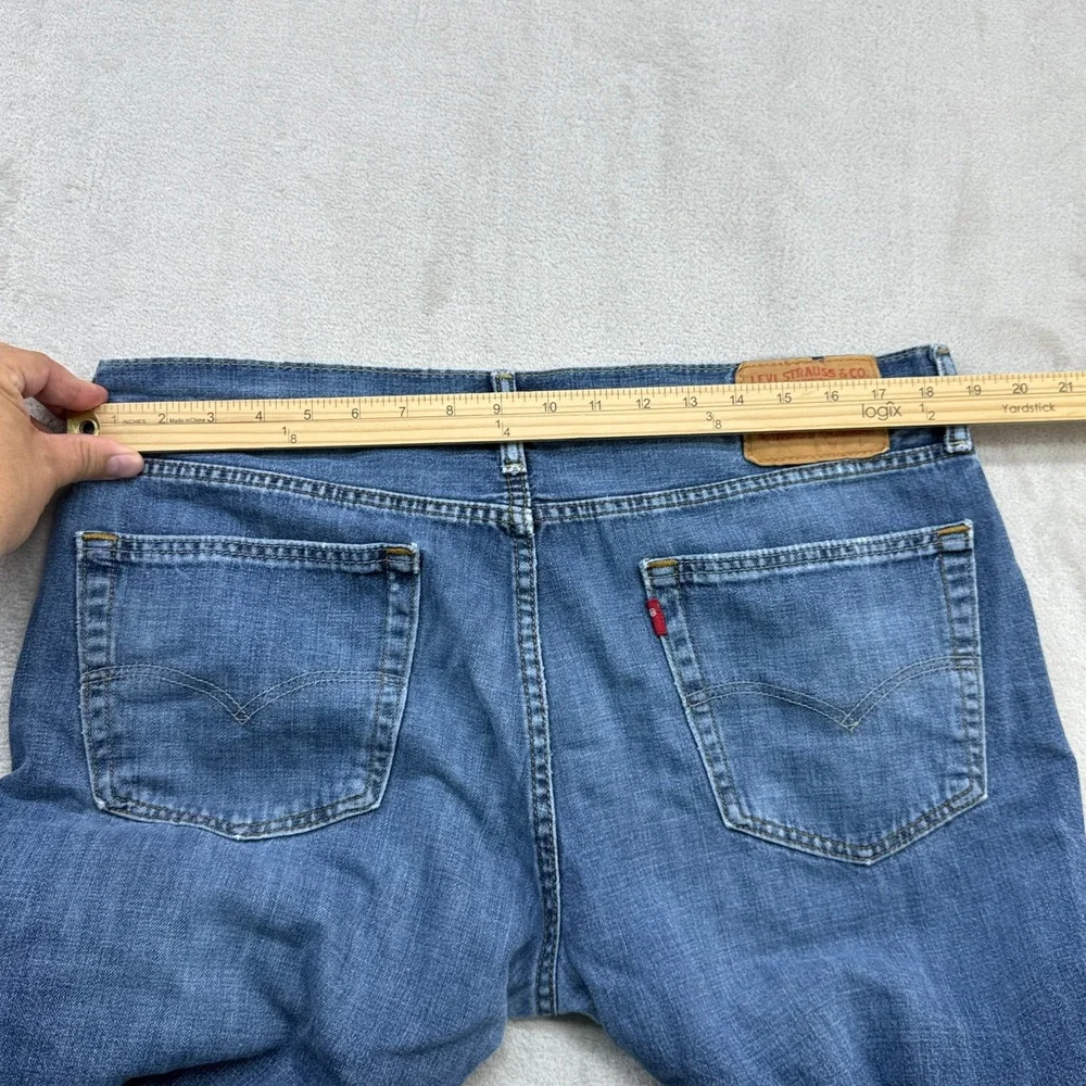 Levi's 502 Regular Taper Jeans Mens 36x34 Blue Denim Medium Wash Straight Casual